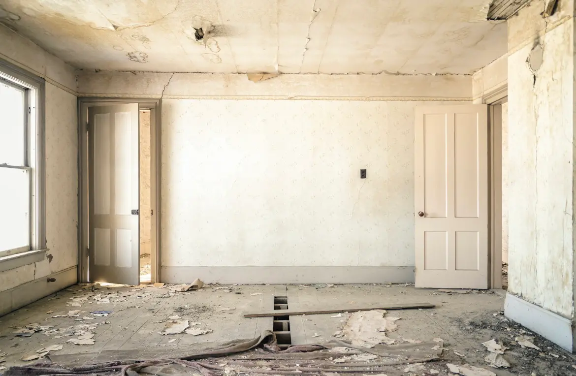 Waste disposal crew managing a cleanout project in Springville